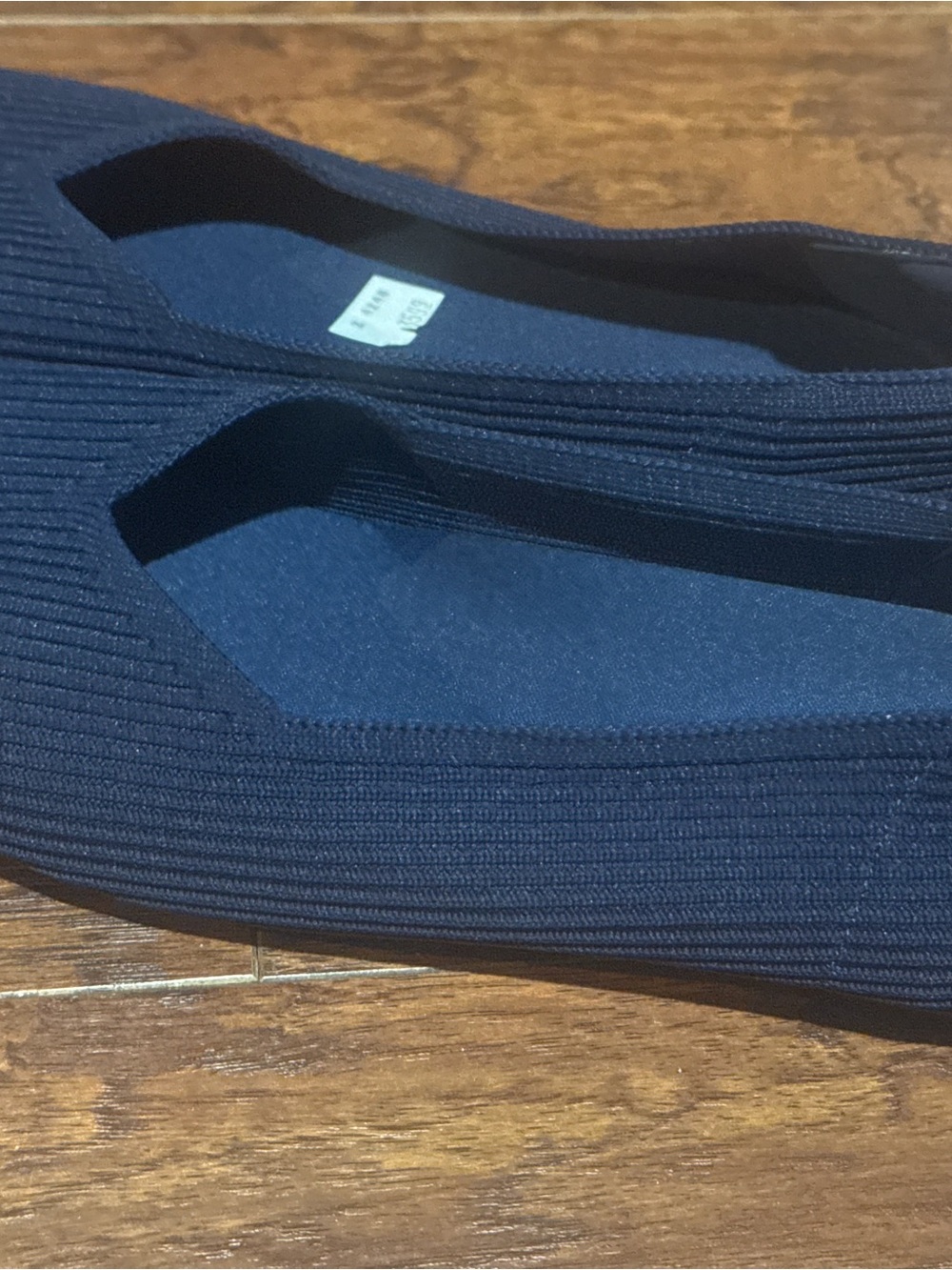 Source Unknown Navy Ribbed Knit Flats - Picture 3 of 4